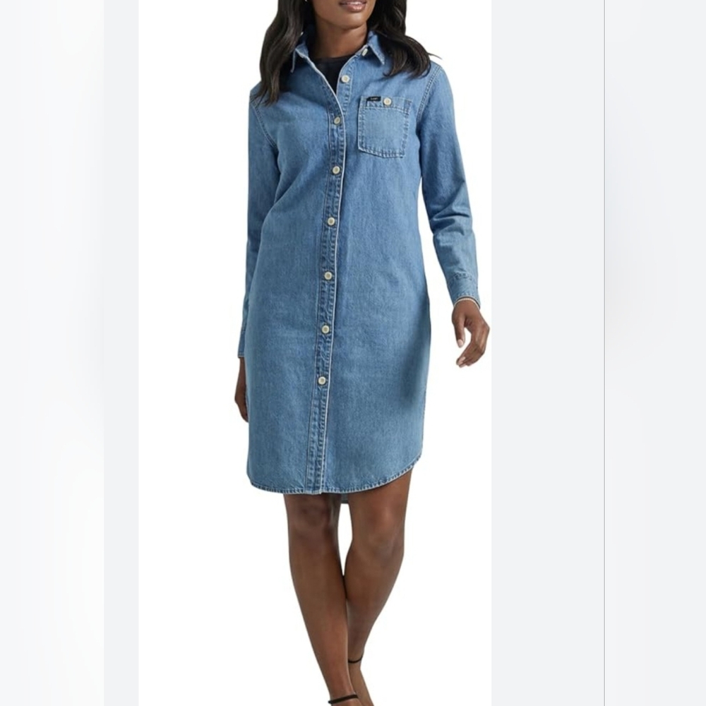 LEE Denim Blue Shirt Dress- Small